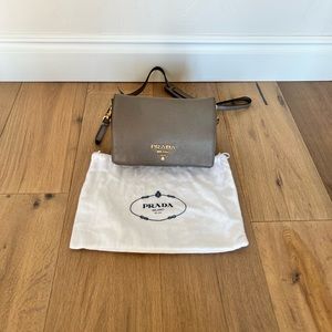 Pebbled leather Prada shoulder/crossbody bag